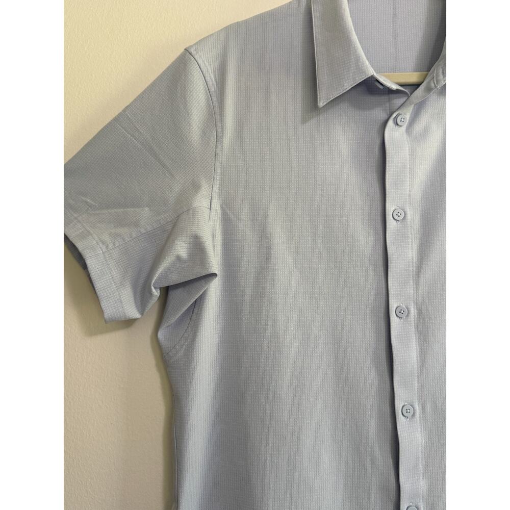 Lululemon Airing Easy Short Sleeve Shirt Vapor Light Blue Men's Medium - Picture 5 of 11